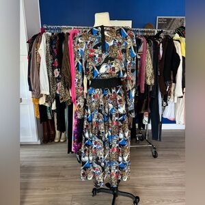 VINTAGE DIANE FREIS Colorful Patterned Dress